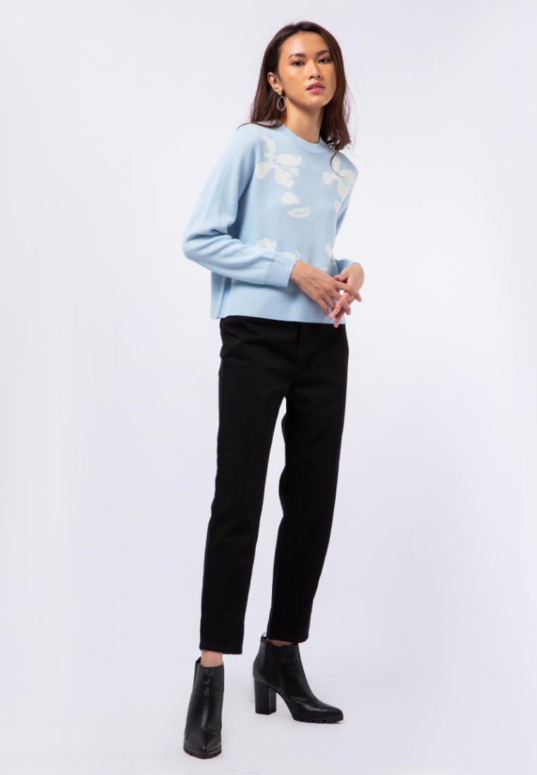 Printed Long Sleeve Sweater