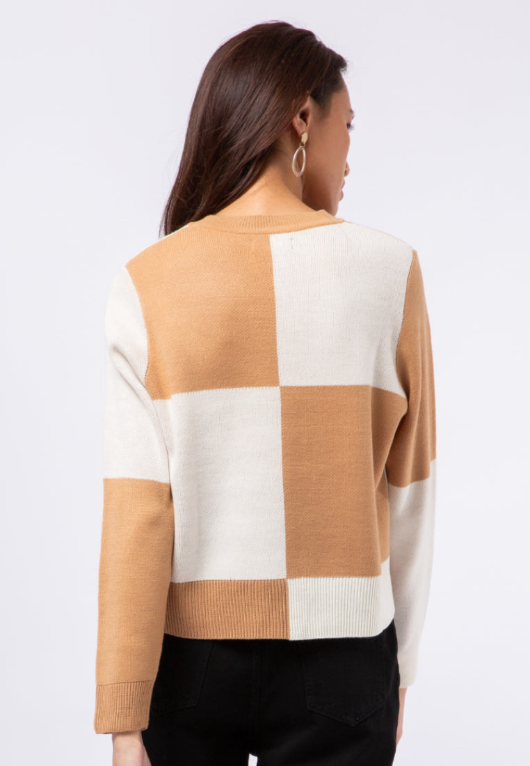 Colorblock Long Sleeve Sweater