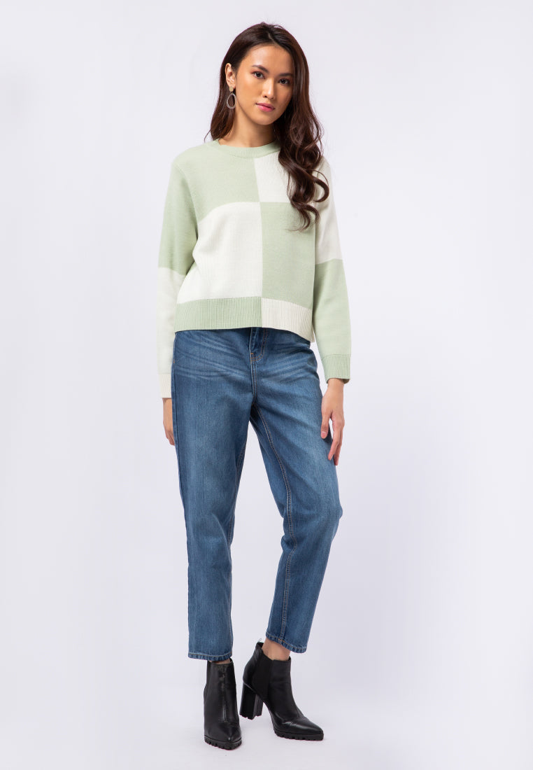 Colorblock Long Sleeve Sweater
