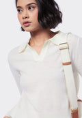 Long Sleeve Knit Polo Sweater
