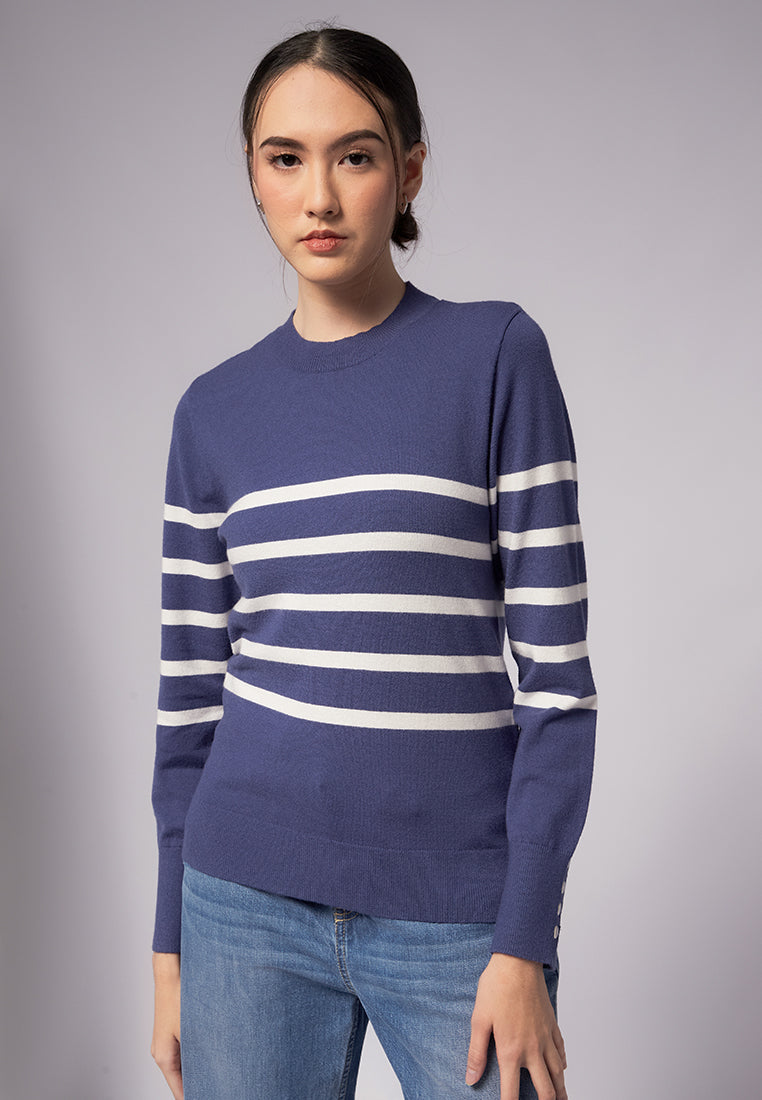 Long Sleeve Stripes Sweater