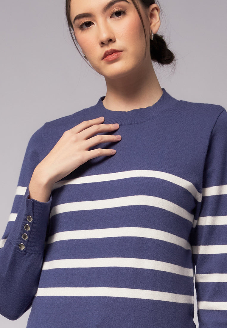 Long Sleeve Stripes Sweater