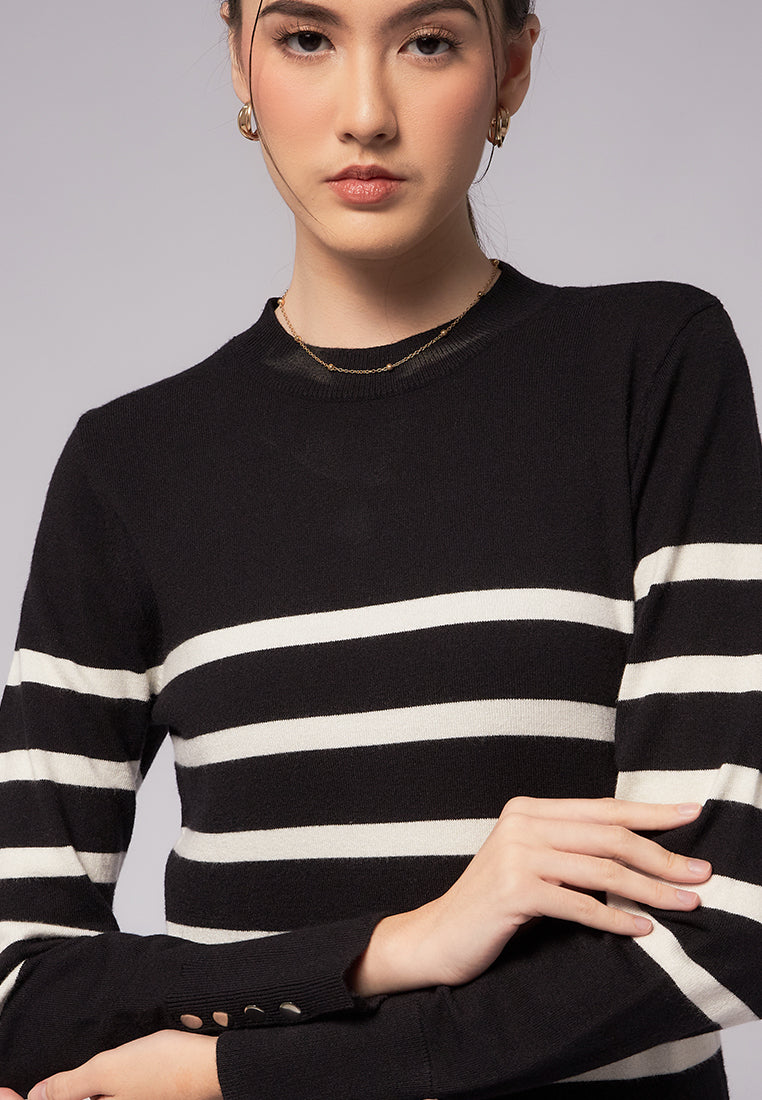 Long Sleeve Stripes Sweater
