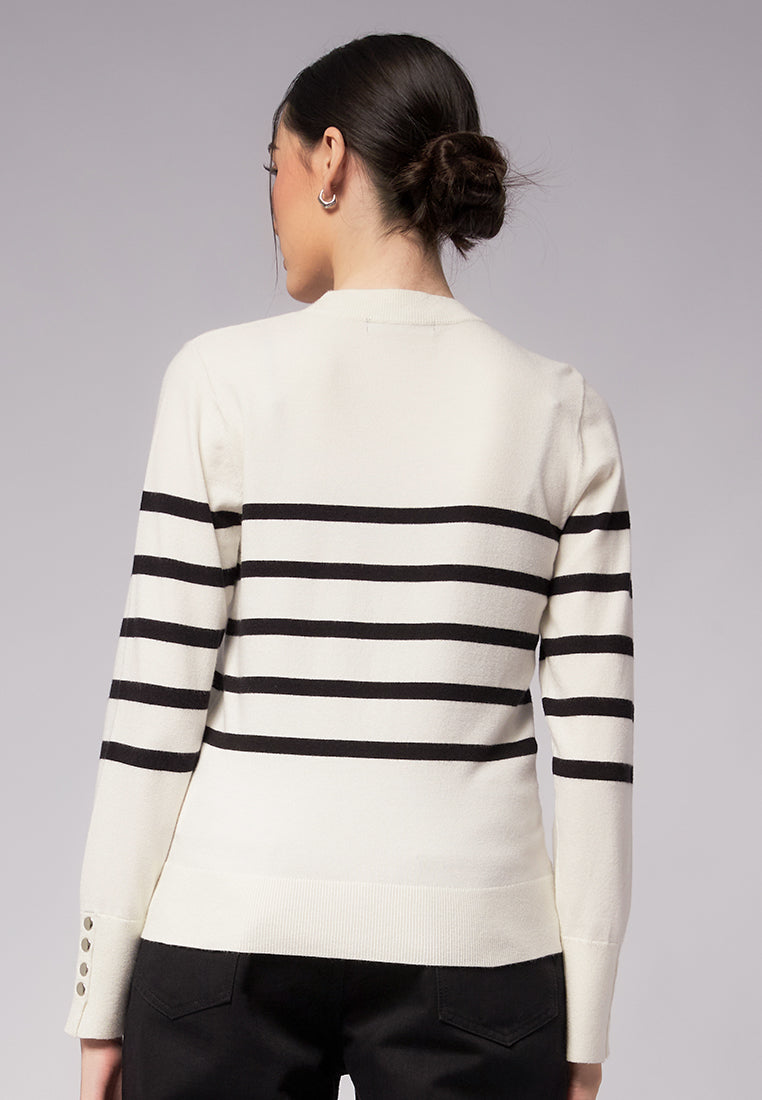 Long Sleeve Stripes Sweater