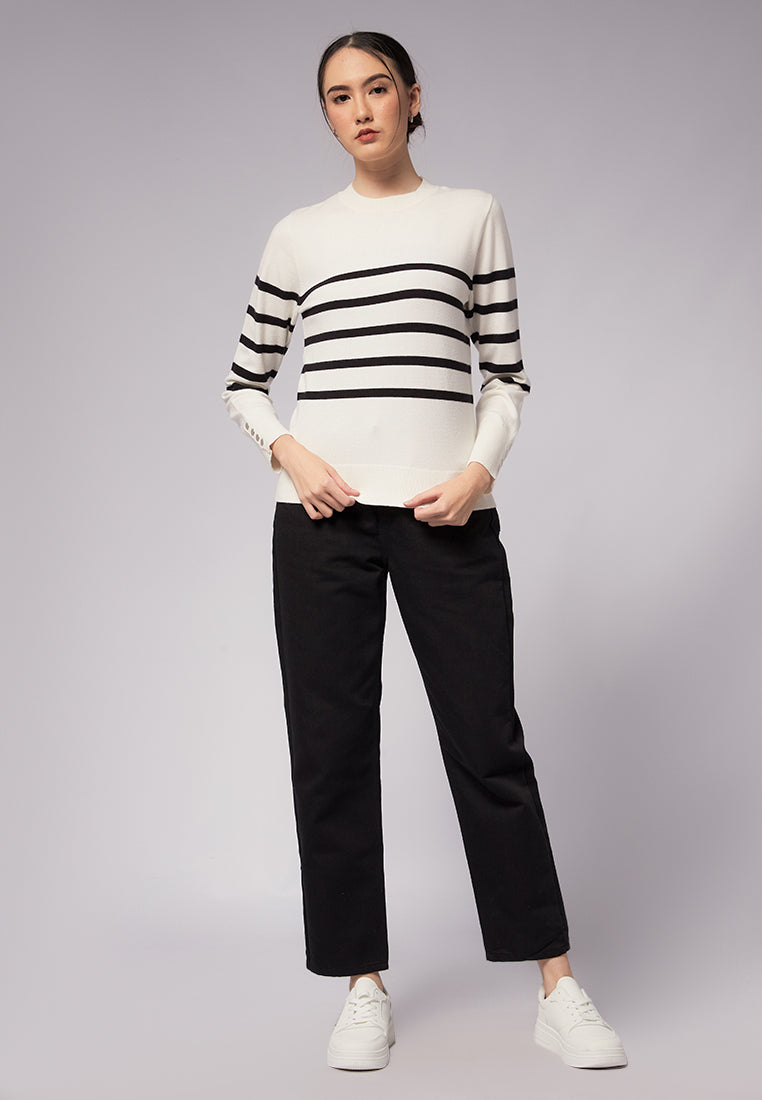 Long Sleeve Stripes Sweater