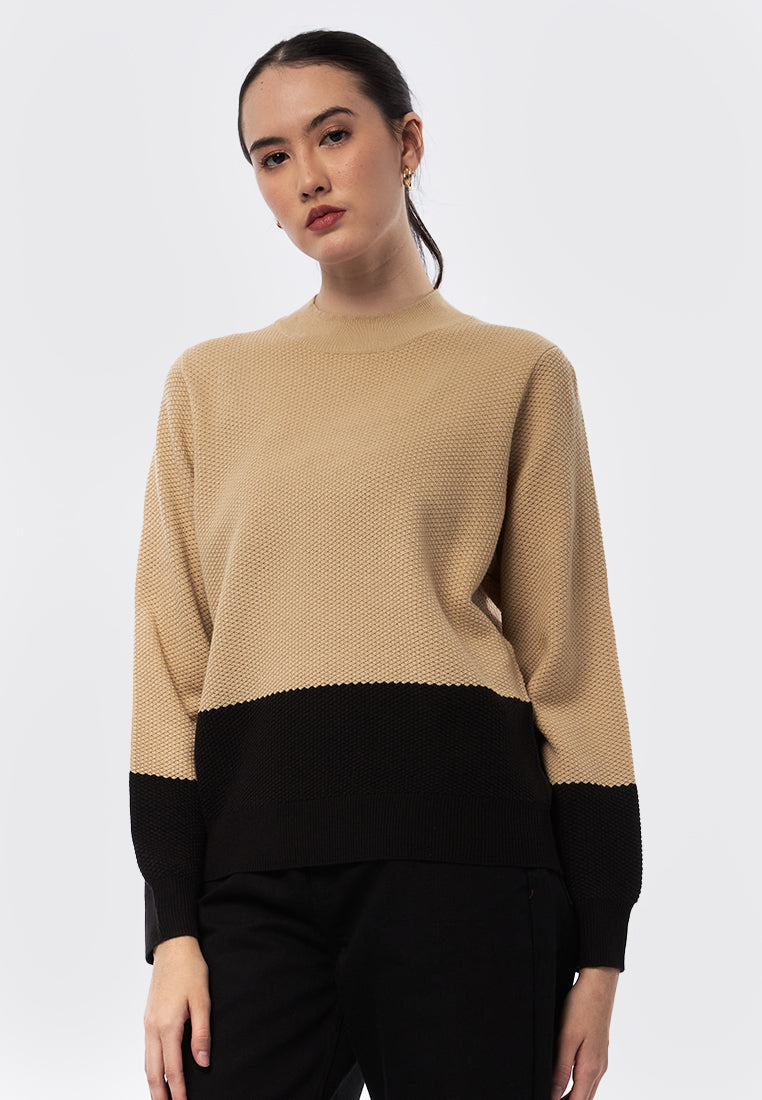 Colorblock Long Sleeve Sweater