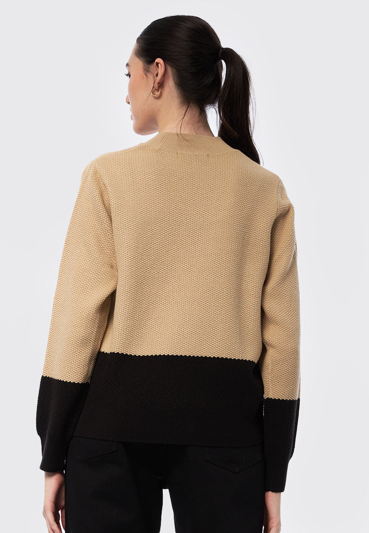 Colorblock Long Sleeve Sweater