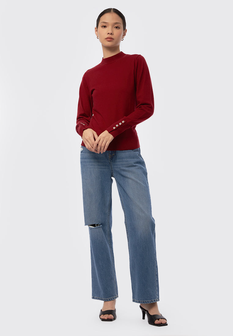 Round Neck Long Sleeve Sweater