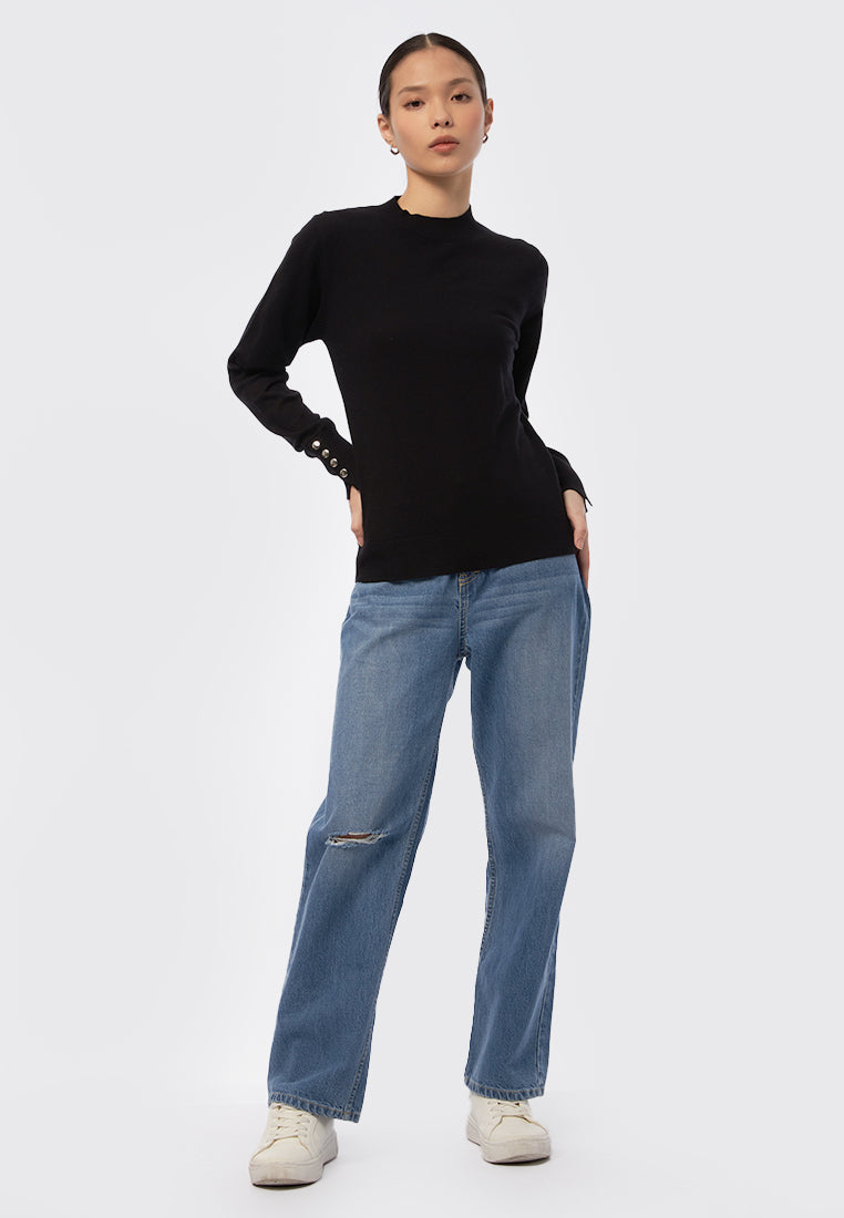Round Neck Long Sleeve Sweater