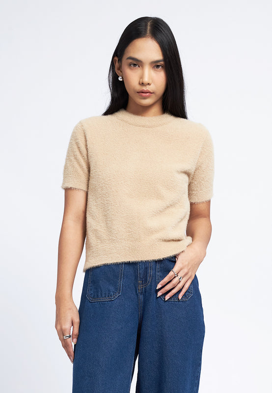 Moo-Hair Short Sleeve Sweater