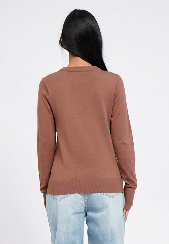 Button Details Long Sleeve Sweater