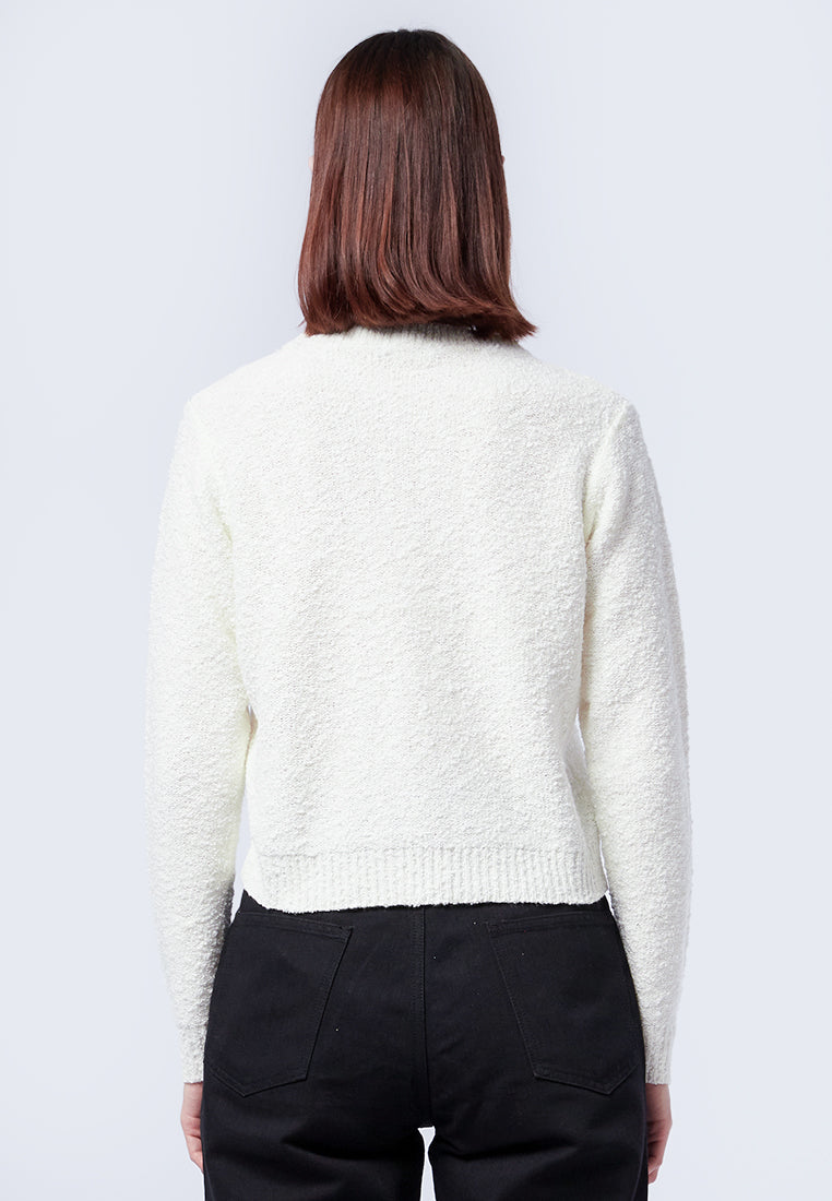 Textured Long Sleeve Sweater