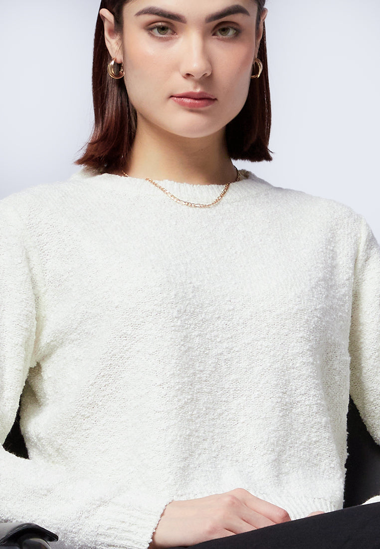 Textured Long Sleeve Sweater