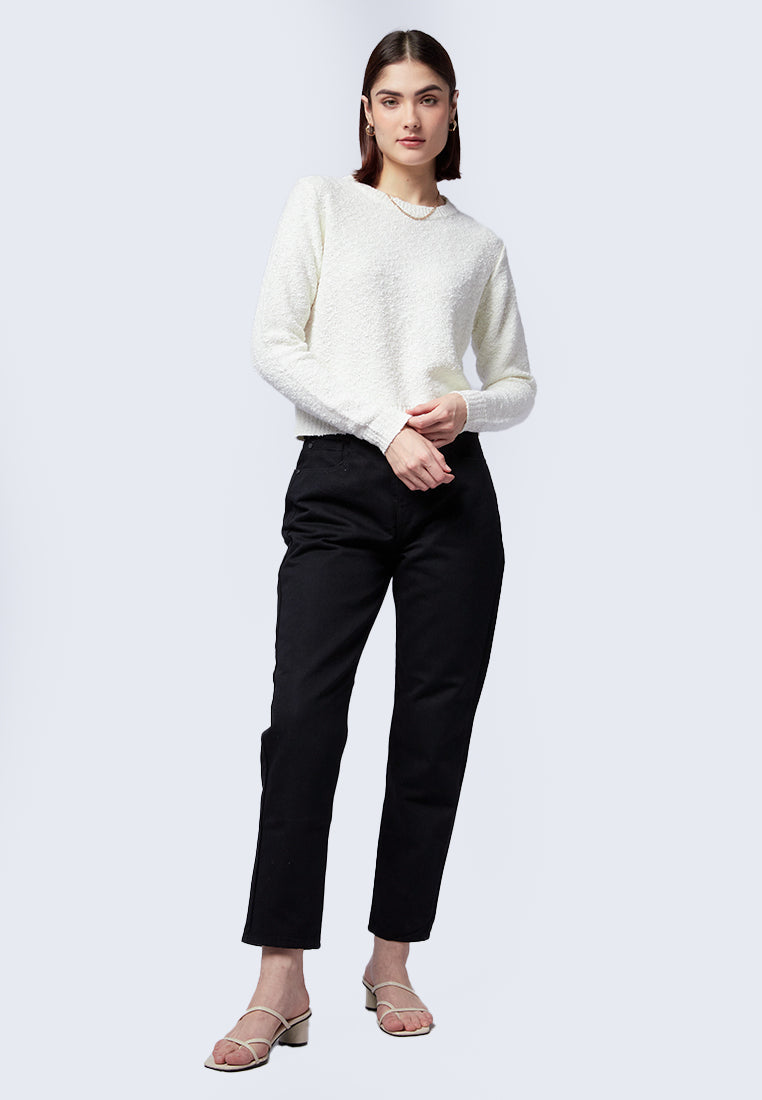 Textured Long Sleeve Sweater