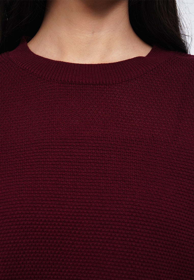 Textured Short Sleeve Knit Top