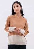 Color Block Long Sleeve Sweater