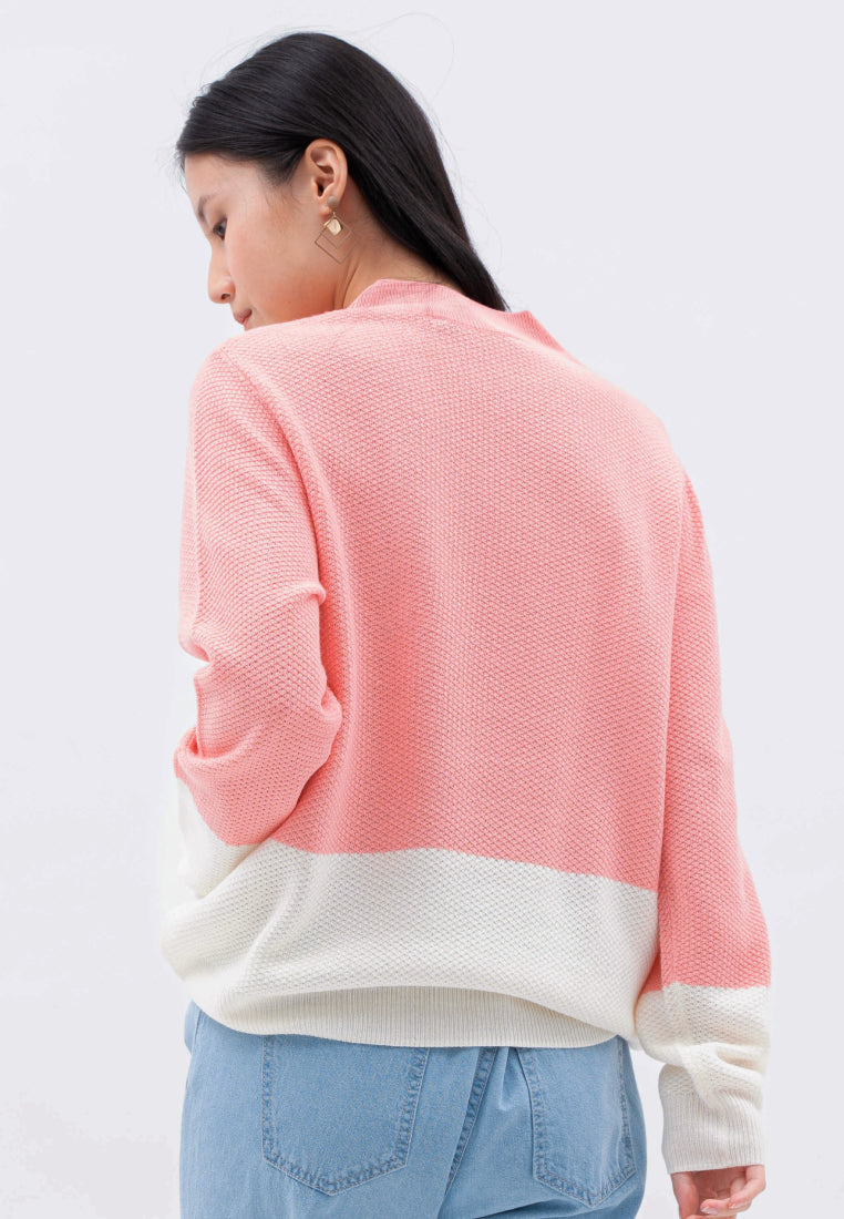 Color Block Long Sleeve Sweater