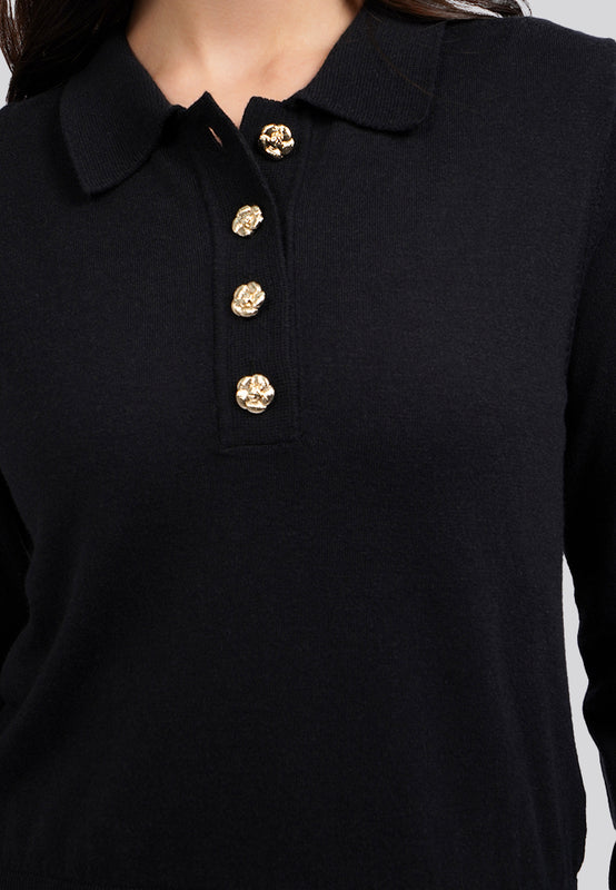 Long Sleeve Polo Sweater