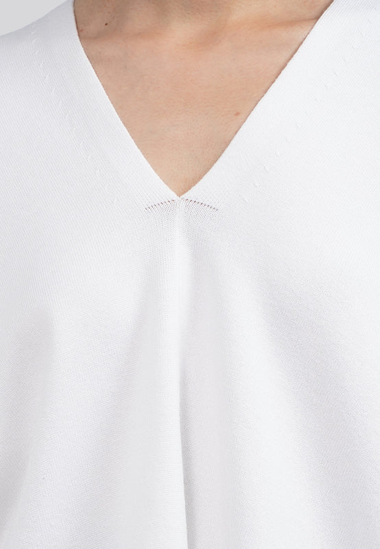 V-Neck Batwing Knit Top