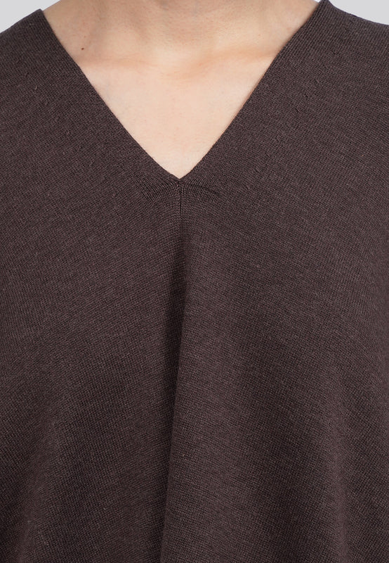 V-Neck Batwing Knit Top