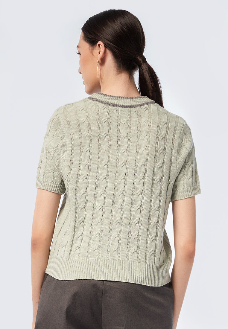Short Sleeve Knit Top