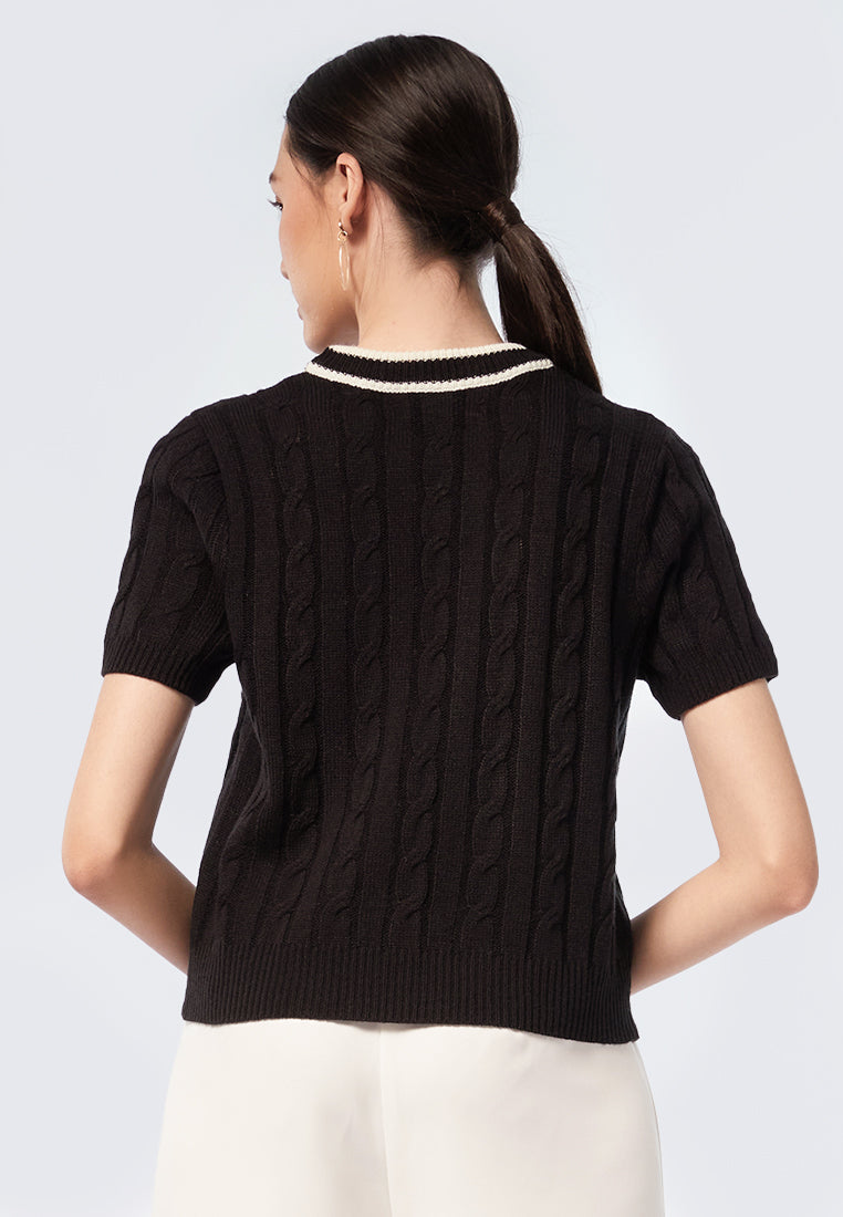 Short Sleeve Knit Top