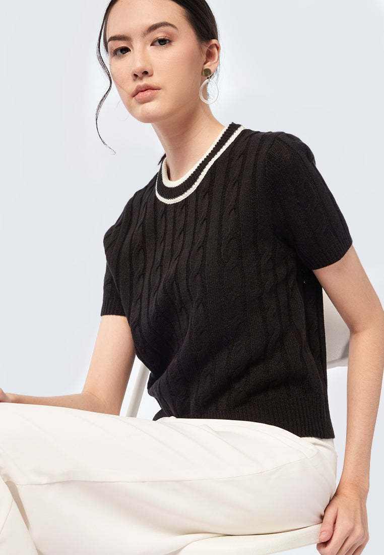 Short Sleeve Knit Top