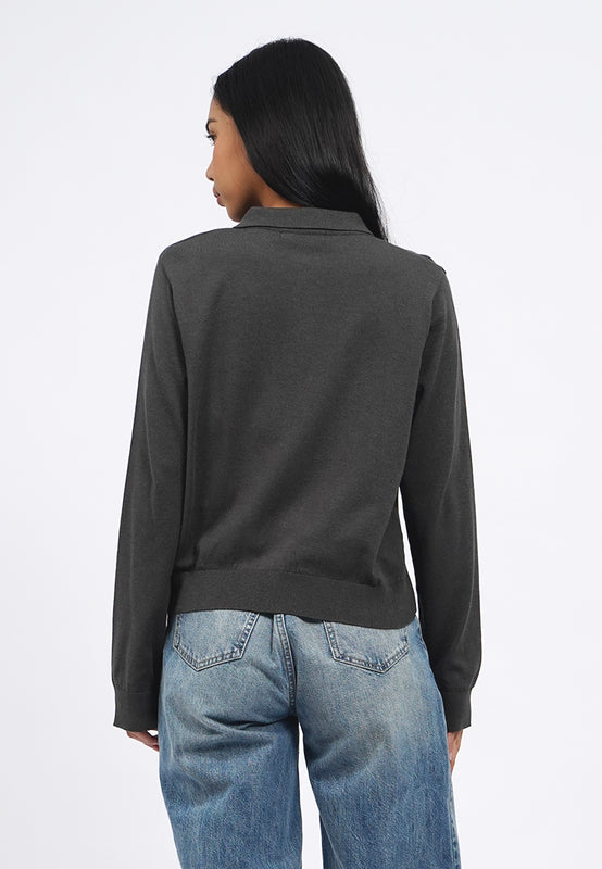 Long Sleeve Polo Sweater
