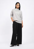 Wrap Collar Long Sleeve Sweater