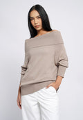 Off Shoulder Long Sleeve Sweater