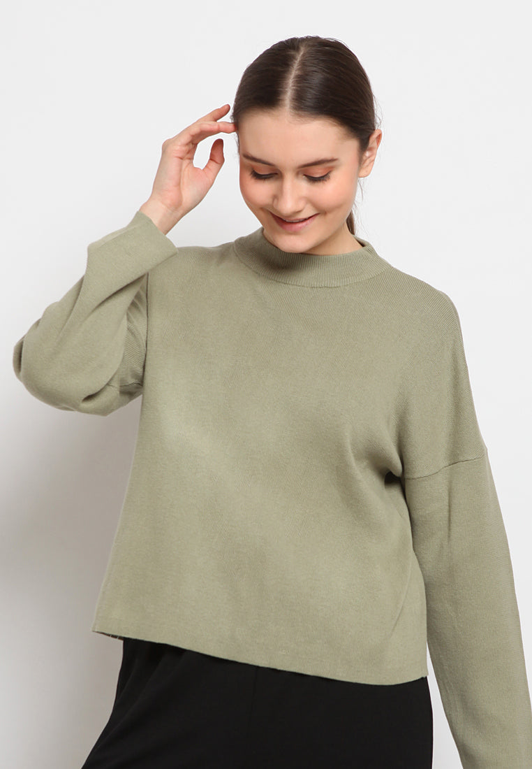 High neck sweater