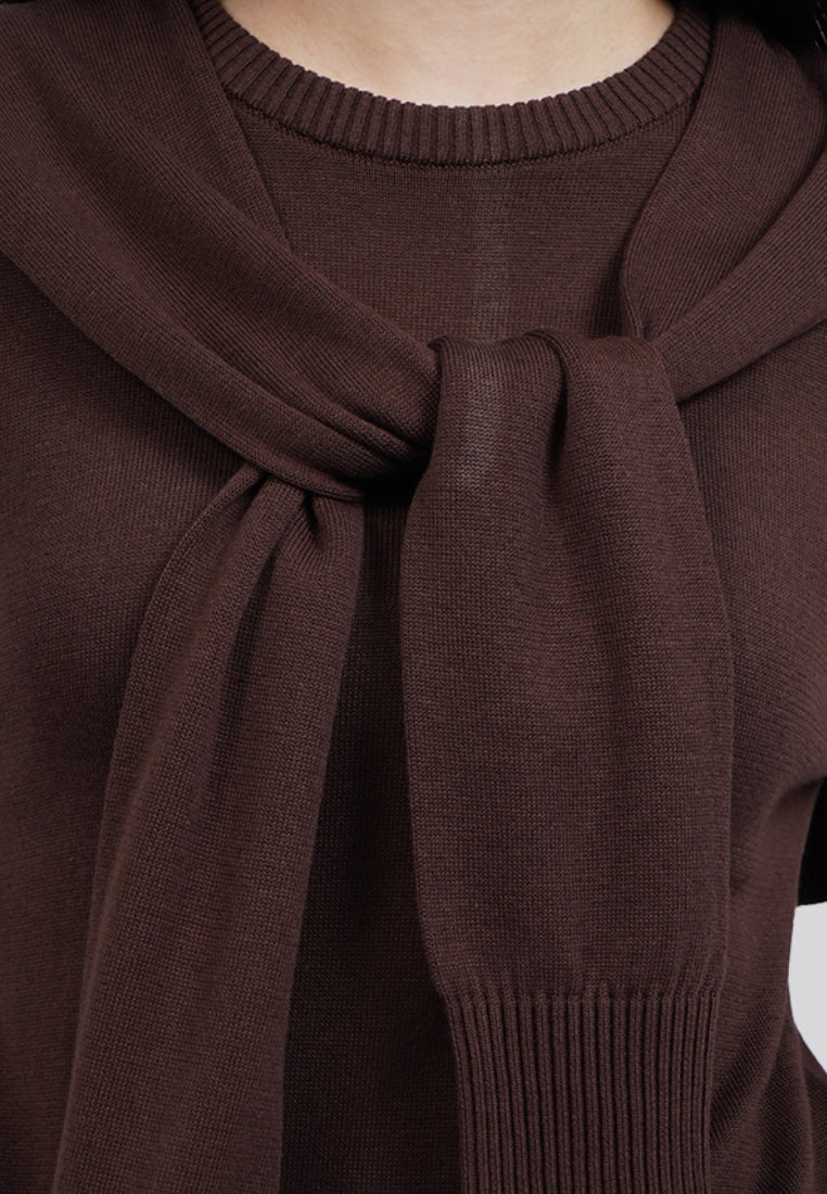 Long Sleeve Knit Double Sweater