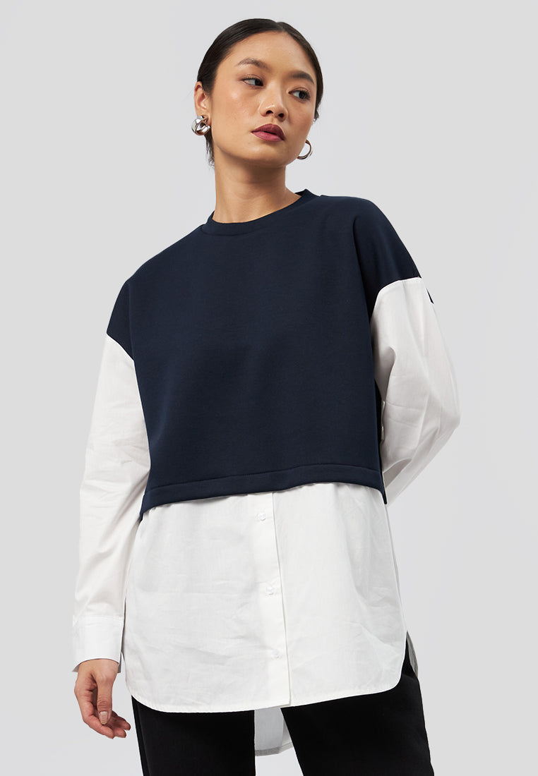 Oversized Contrast Sweatshirt