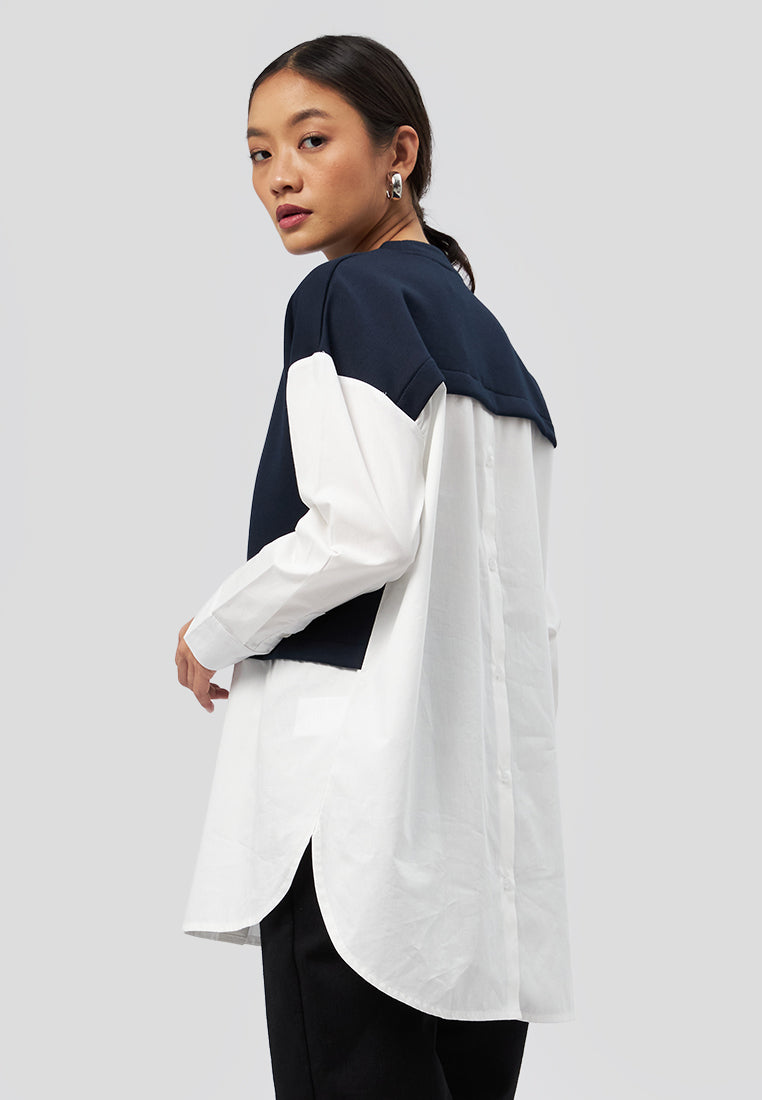 Oversized Contrast Sweatshirt