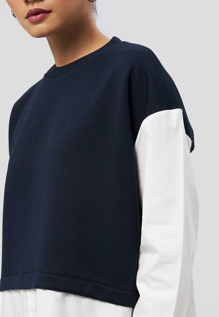 Oversized Contrast Sweatshirt