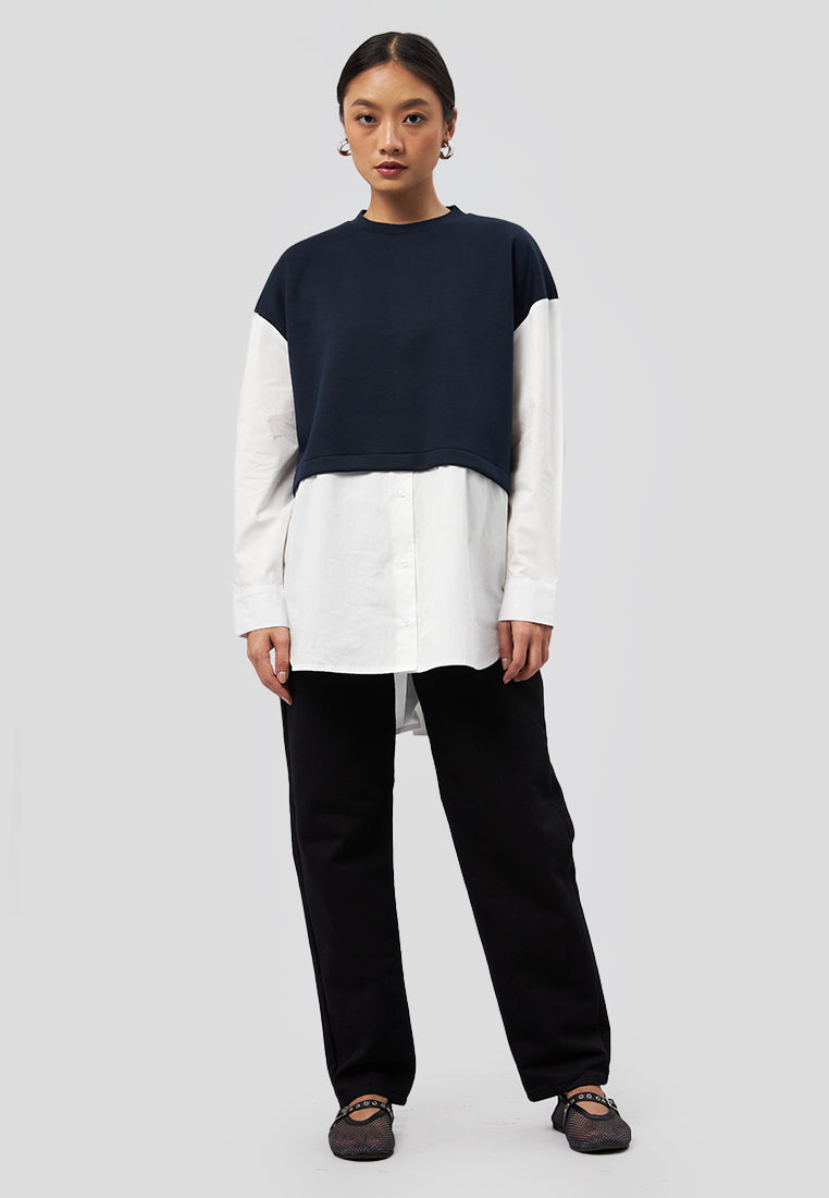 Oversized Contrast Sweatshirt