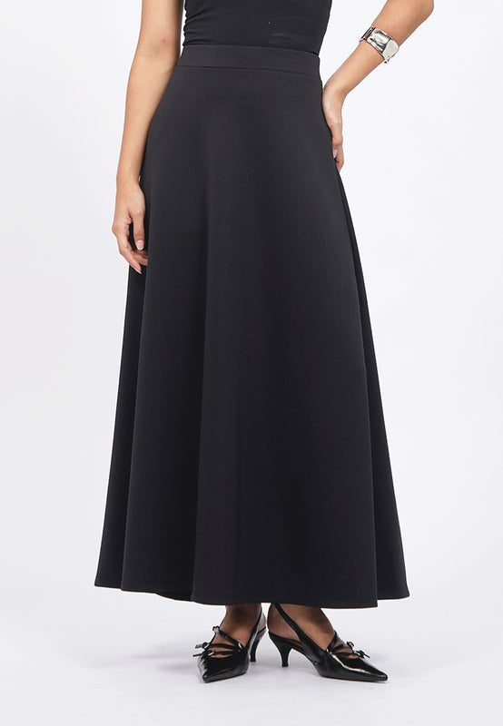 Regular Fit Flared Maxi Skirt