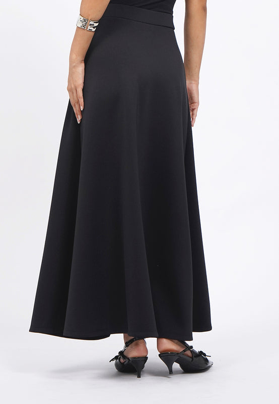 Regular Fit Flared Maxi Skirt