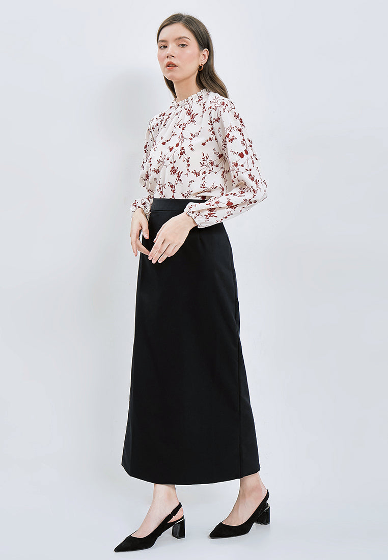 Slim Fit Basic Long Skirt