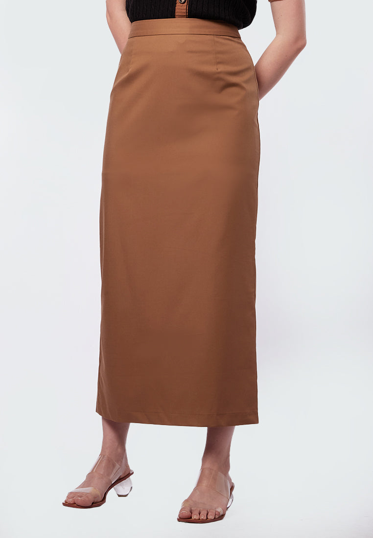 Basic Maxi Skirt Khaki