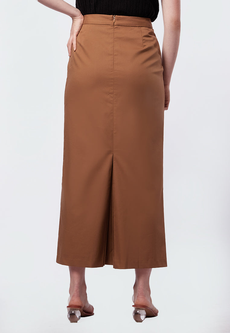 Basic Maxi Skirt Khaki