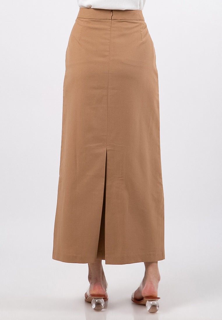 Khaki Long Skirt