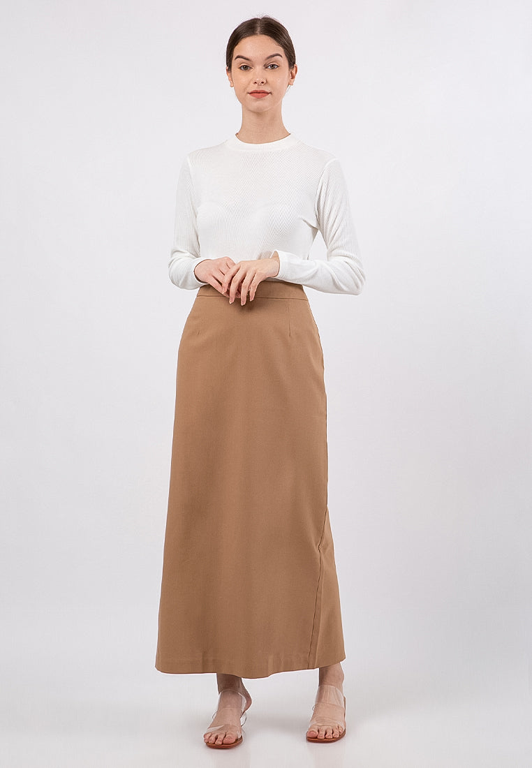 Khaki Long Skirt