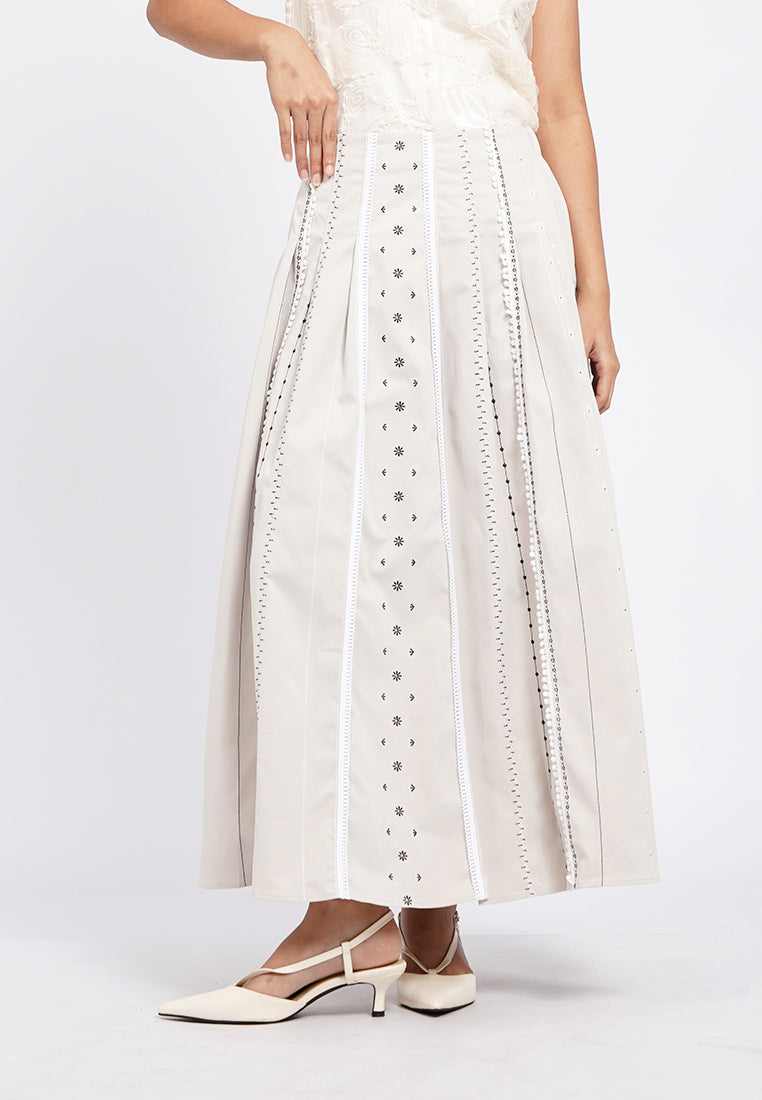 Regular Fit Printed Midi Skirt