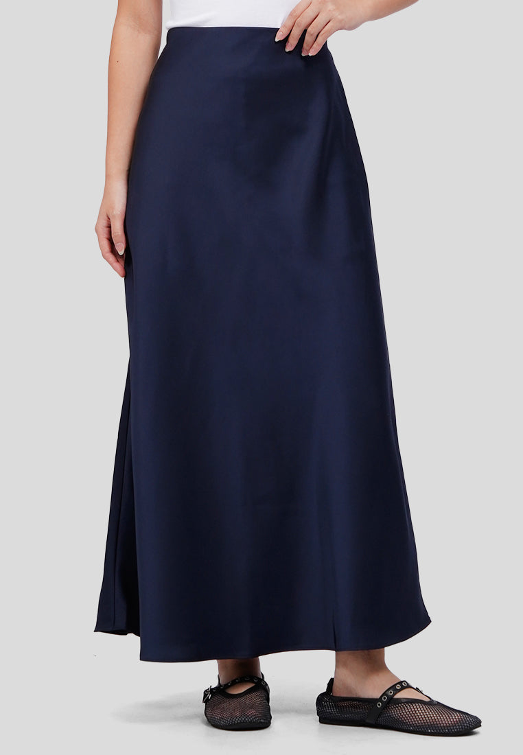 Flowy Satin Maxi Skirt