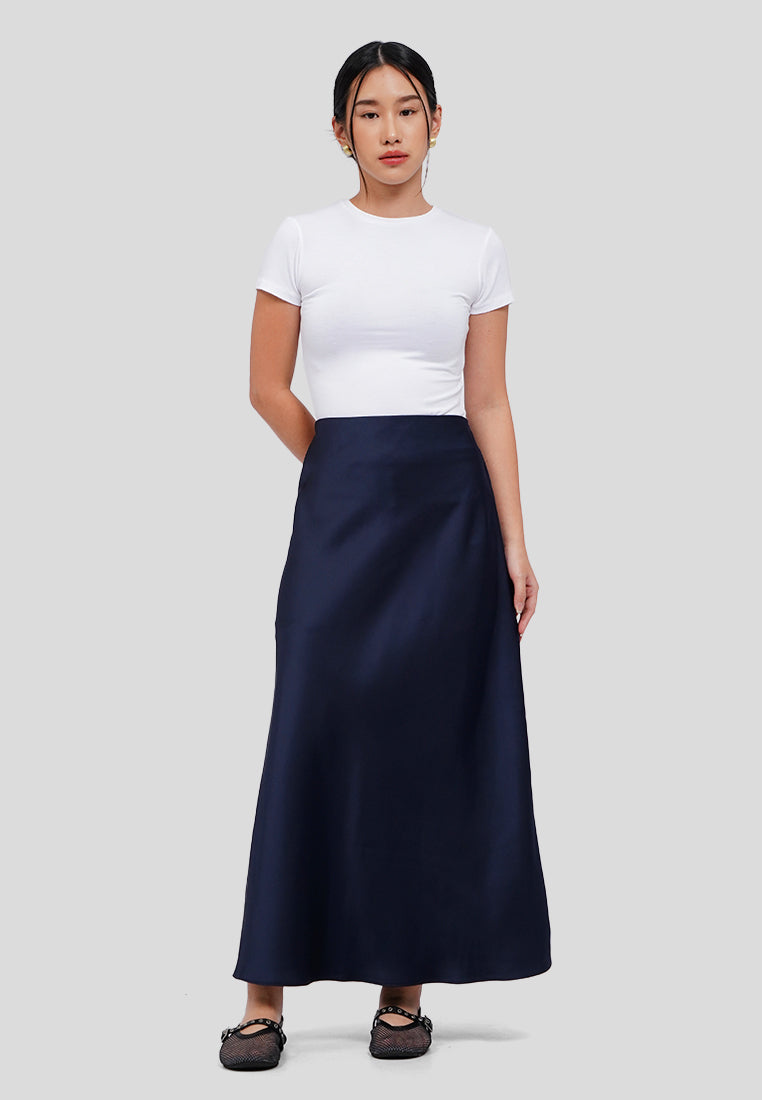 Flowy Satin Maxi Skirt