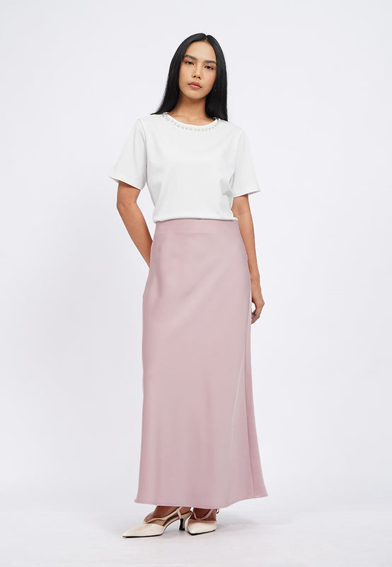 Satin Flowy Maxi Skirt