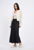 Satin Flowy Maxi Skirt