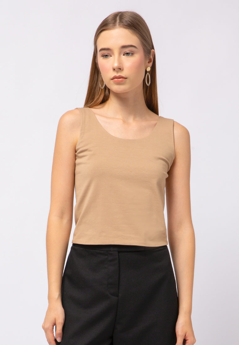 Fitted Crop Singlet Top
