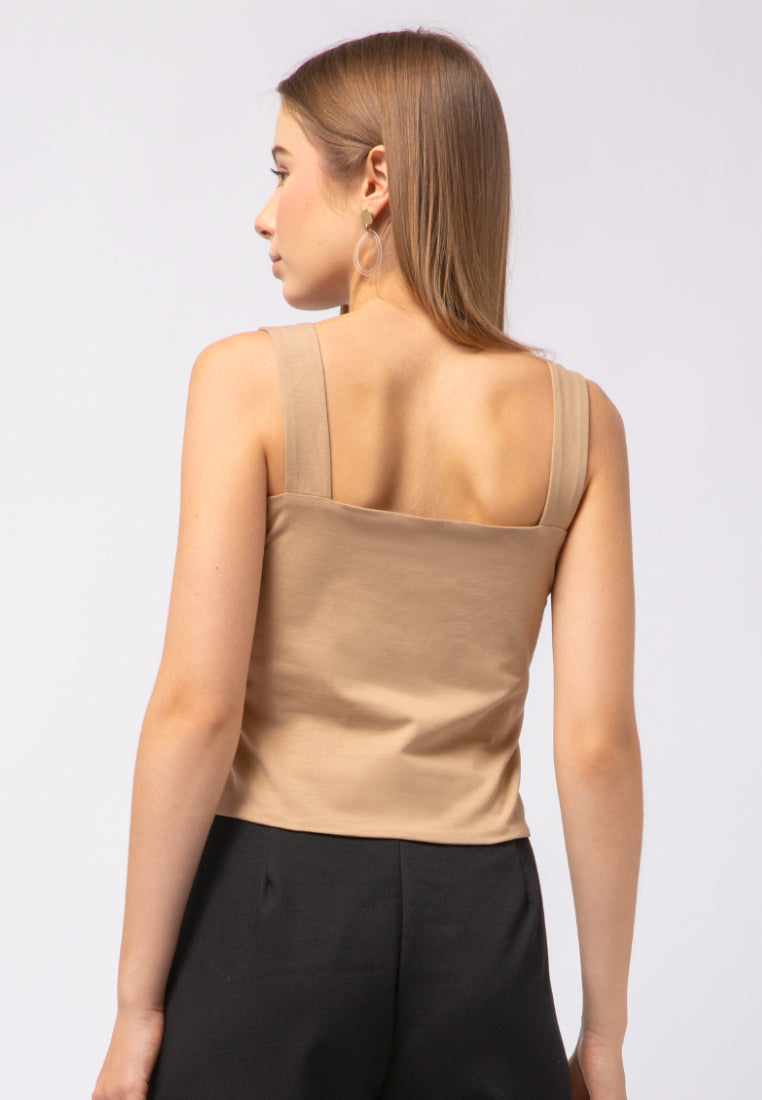 Fitted Crop Singlet Top